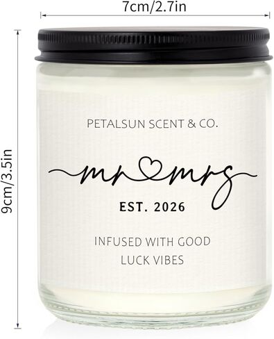 Wedding Gifts for Couples 2026, Mr and Mrs Candle, Bridal Shower, Wedding Shower Gifts for Bride and Groom, Lavender Scented Soy Wax Candle in Kuwait