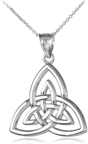 925 Sterling Silver Celtic Triquetra Pendant Necklace, 22" in Kuwait