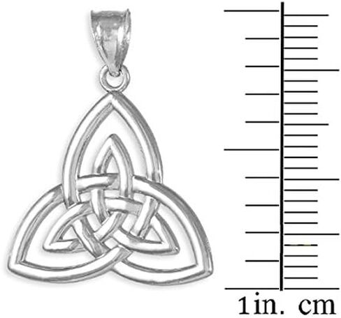 925 Sterling Silver Celtic Triquetra Pendant Necklace, 22" in Kuwait