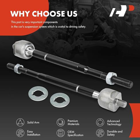 A-Premium 2 x Front Inner Tie Rod Ends, Compatible with Honda Passport 1998-2002 & Isuzu Amigo 1998-2000, Axiom 2002-2004, Rodeo 1998-2004, Rodeo Sport 2001-2003 in Saudi Arabia