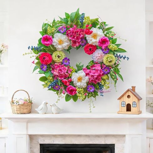 24 Inch Fall Wreaths for Front Door- Large Sunflower Pumpkin Autumn Wreath Indoor Outdoor Fall Door Wreath Farmhouse Fall Eucalyptus Wreath for Home Wall Harvest Thanksgiving Wreath Decor in Kuwait