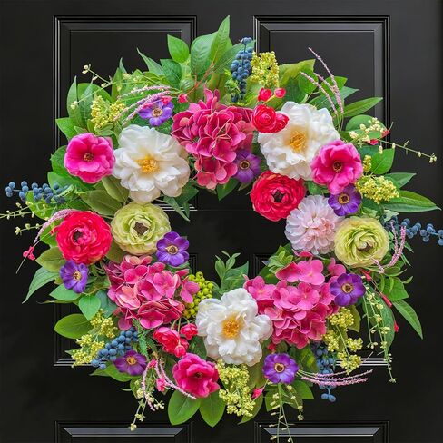 24 Inch Fall Wreaths for Front Door- Large Sunflower Pumpkin Autumn Wreath Indoor Outdoor Fall Door Wreath Farmhouse Fall Eucalyptus Wreath for Home Wall Harvest Thanksgiving Wreath Decor in Kuwait