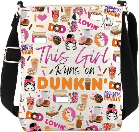 WCGXKO Donut Coffee Gift This girl Donut Crossbody Bag Gift Coffee Donut Lover Messenger Bag in Saudi Arabia