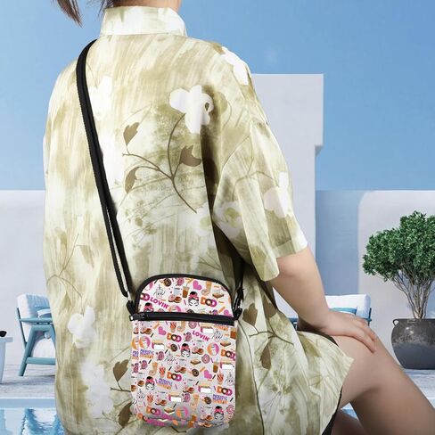WCGXKO Donut Coffee Gift This girl Donut Crossbody Bag Gift Coffee Donut Lover Messenger Bag in Saudi Arabia