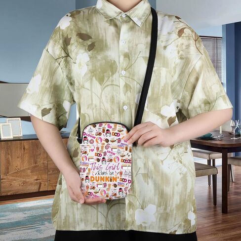 WCGXKO Donut Coffee Gift This girl Donut Crossbody Bag Gift Coffee Donut Lover Messenger Bag in Saudi Arabia