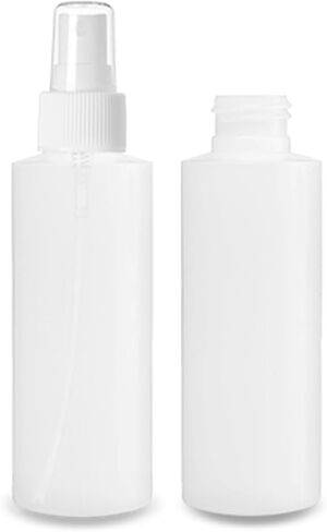 ljdeals 4 oz Plastic Spray Bottles, Fine Mist, Refillable, Reusable Empty Bottles for Household Use, Essential Oils, Perfumes, Travel Size, Pack of 2, Made in USA in Kuwait