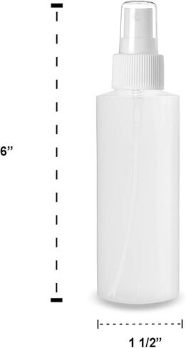 ljdeals 4 oz Plastic Spray Bottles, Fine Mist, Refillable, Reusable Empty Bottles for Household Use, Essential Oils, Perfumes, Travel Size, Pack of 2, Made in USA in Kuwait