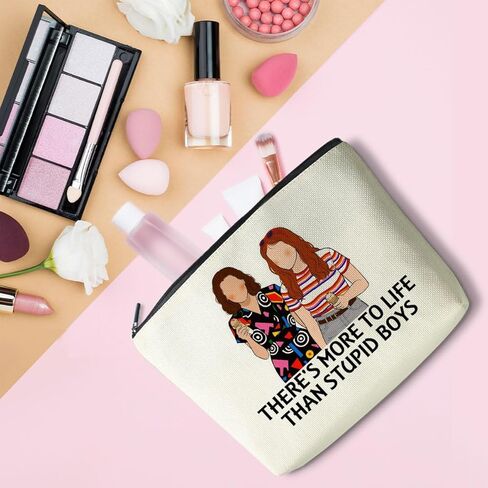 LONGXIN Stranger Merch Makeup Bag الرعب فيلم Fams Gift حقيبة مستحضرات التجميل عيد الميلاد هدايا عيد الميلاد للنساء الفتيات عشاق الأفلام المخيفة هناك المزيد في الحياة من الأولاد الأغبياء in Kuwait