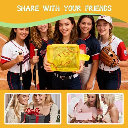 24 قطعة من حقيبة مستحضرات التجميل اللينة، حقيبة البيسبول، هدايا الكرة اللينة لفريق كرة القدم، حقائب مكياج محمولة شفافة من مادة PVC، منظم لحفلات سفر مدرب الكرة اللينة in Kuwait