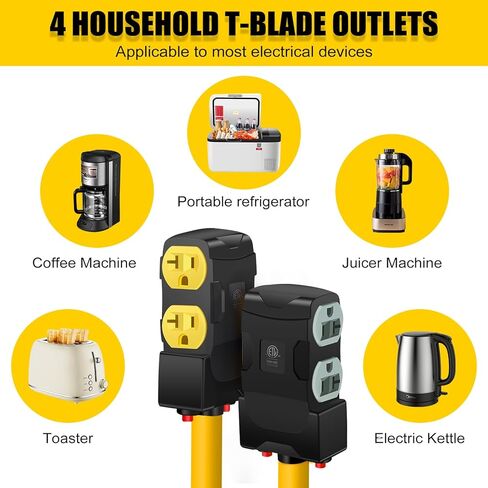 30Amp to 20Amp 110V Adapter, Compatible with NEMA 10-30P to 4X 5-20R/15R with 20 Amp Circuit Breaker, 240V to 120V Dryer Power Distribution Adapter (10 FT) in Saudi Arabia