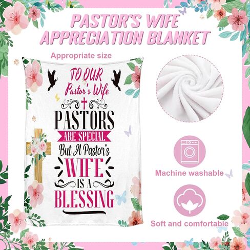 10 Pcs Easter Pastor's Wife Appreciation Gifts Christian Religious Gifts with Blanket Christian Makeup Bag Tote Bag Pen Notebook Cup Aromatherapy Keychain Bookmarks Card Mother's Day Thank You Gift in Saudi Arabia