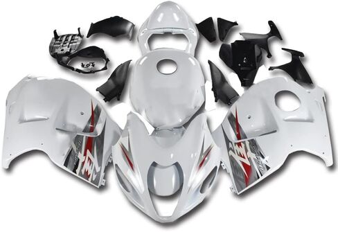 الولايات المتحدة الأسهم دراجة نارية الأبيض حقن العفن ABS Fairings كيت صالح ل 1997-2007 GSXR 1300 Gen1 Hayabusa هيكل السيارة ما بعد البيع Fairings Kit 1998 1999 2000 2001 2002 2003 2004 2005 2006 in Kuwait