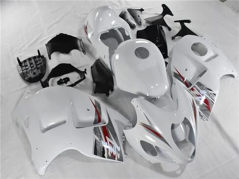 الولايات المتحدة الأسهم دراجة نارية الأبيض حقن العفن ABS Fairings كيت صالح ل 1997-2007 GSXR 1300 Gen1 Hayabusa هيكل السيارة ما بعد البيع Fairings Kit 1998 1999 2000 2001 2002 2003 2004 2005 2006 in Kuwait