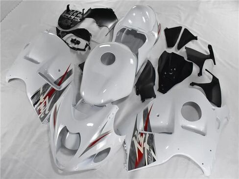 الولايات المتحدة الأسهم دراجة نارية الأبيض حقن العفن ABS Fairings كيت صالح ل 1997-2007 GSXR 1300 Gen1 Hayabusa هيكل السيارة ما بعد البيع Fairings Kit 1998 1999 2000 2001 2002 2003 2004 2005 2006 in Kuwait