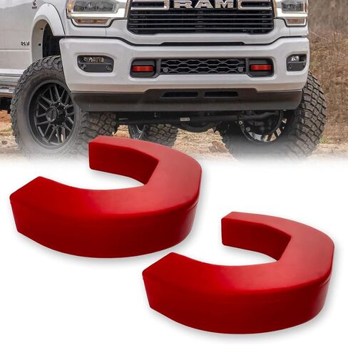 RECON - Fits 21-26 Dodge RAM 1500 Tow Hook Covers 2-Piece Set of 100% Silicone Rubber Covers Heavy Duty Rugged Durability Unique Style Protection (RED) in Saudi Arabia
