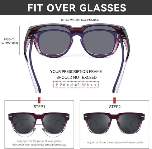 IGnaef Polarized Fit Over Sunglasses to Wear Over Glasses Lightweight TR90 Frame IF1010 in Saudi Arabia