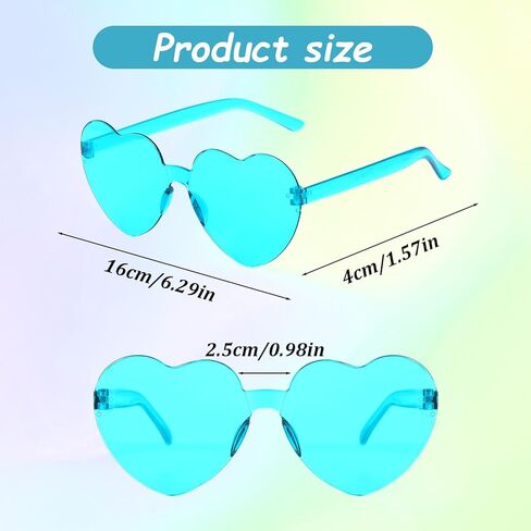 48 Pack Mixed Style Rimless Sunglasses Bulk Colored Retro Party Favors Funny Glasses Set for Bachelor Costume Accessories in Kuwait