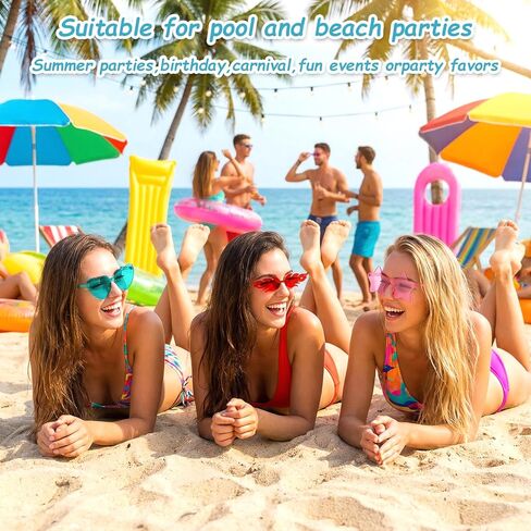 48 Pack Mixed Style Rimless Sunglasses Bulk Colored Retro Party Favors Funny Glasses Set for Bachelor Costume Accessories in Kuwait