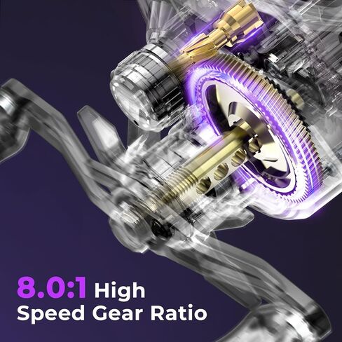 Kastking Royale Legend Pro Baitcasting Reels - Automag Dual System System Benly Cenly ، التحكم في مقاومة القوس ، 16 رطلاً سحبًا للكربون ، 5.5 أوقية خفيفة الوزن ، 8.0: 1 نسبة تروس ، 11 + 1 من الفولاذ المقاوم للصدأ BB in Kuwait