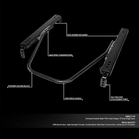 DNA MOTORING SLD-002 مقعد دلو عالمي لما بعد البيع على طراز Procar مع منزلق مزدوج القفل، يناسب جانب السائق أو الراكب in Saudi Arabia