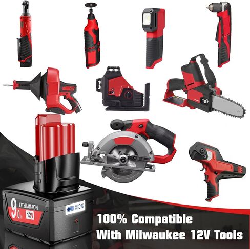 استبدال بطارية ميلووكي M12 2 حزمة 7000 مللي أمبير 12 فولت بطارية M12 ميلووكي المطورة XC 48-11-2410 48-11-2420 48-11-2411 48-11-2401 48-11-2402 أدوات كهربائية Cordlees in Kuwait