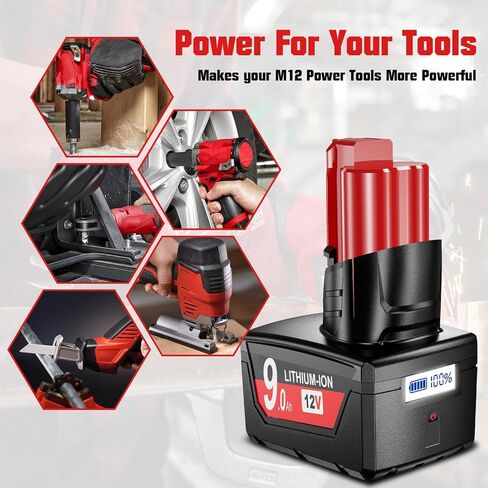 استبدال بطارية ميلووكي M12 2 حزمة 7000 مللي أمبير 12 فولت بطارية M12 ميلووكي المطورة XC 48-11-2410 48-11-2420 48-11-2411 48-11-2401 48-11-2402 أدوات كهربائية Cordlees in Kuwait