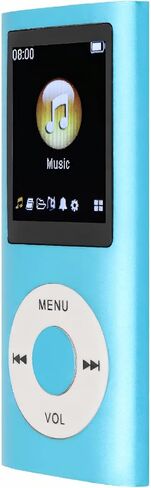Tangxi MP3 Player/MP4 Player,MP4 Music Player with Earphones,Classic Digital 1.8 Inch LCD Screen,Support 64G Memory Card,8h Playtime,Random Play & Sleep Shutdown(Blue) in Kuwait