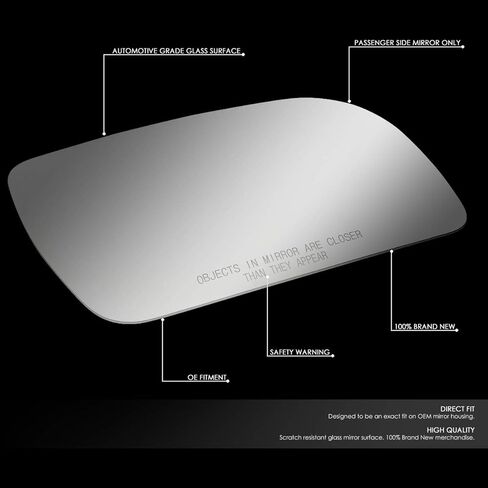Auto Dynasty Passenger/Right Side Door Rear View Mirror Glass Lens Replacement Compatible with 1985-2005 Chevy Astro/GMC Safari in Saudi Arabia