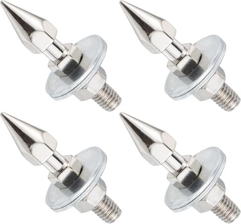 Arenbel License Plate Spike Screws Motorcycle Frame Bolts Car Tag Fasteners Nuts Kit Fit Vehicles Motorcycle Trucks SUV, 4Pcs Silver in Saudi Arabia