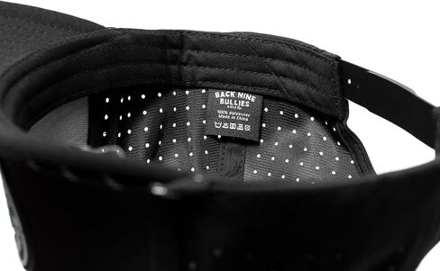 تيشيرت Back Nine Bullies Golf Co Crossed Tees Snapback للأداء البارد - قبعة جولف للرجال، قابلة للتنفس، سريعة الجفاف، خفيفة الوزن، قبعة قابلة للتعديل (أسود) in Kuwait