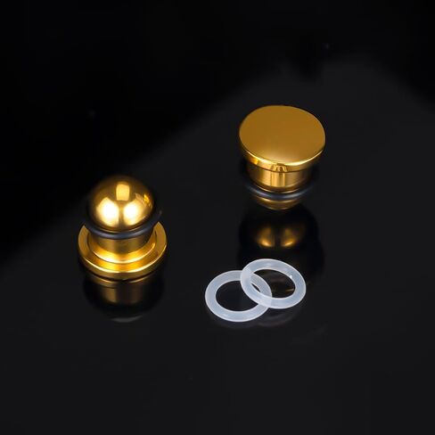 Vankula 14PCS/8PCS 0.5mm Increments Ear Stretching Kit with Rubber Rings, Stainless Steel Hypoallergenic Gauge Plug Stretching Kit Ear Expander Body Piercing Jewelry in Kuwait