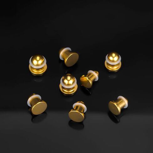 Vankula 14PCS/8PCS 0.5mm Increments Ear Stretching Kit with Rubber Rings, Stainless Steel Hypoallergenic Gauge Plug Stretching Kit Ear Expander Body Piercing Jewelry in Kuwait
