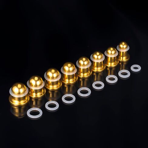 Vankula 14PCS/8PCS 0.5mm Increments Ear Stretching Kit with Rubber Rings, Stainless Steel Hypoallergenic Gauge Plug Stretching Kit Ear Expander Body Piercing Jewelry in Kuwait