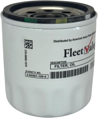 FleetValue 6.0 GAS Oil Filter for Isuzu 2004-2022 Models NPR, NPRHD, NRR Gas 6.0L V8 or Chevy LCF Trucks with Gas 6.0L V8, OEM Part 2-94561-109-0 or GM Part# 94561109, OEM Replacement, Fleet, 1ct in Saudi Arabia
