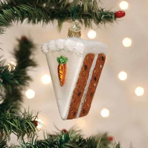 Old World Christmas Carrot Cake Glass Blown Ornament for Christmas Tree, Handcrafted Holiday Decoration, Dessert Collection in Saudi Arabia