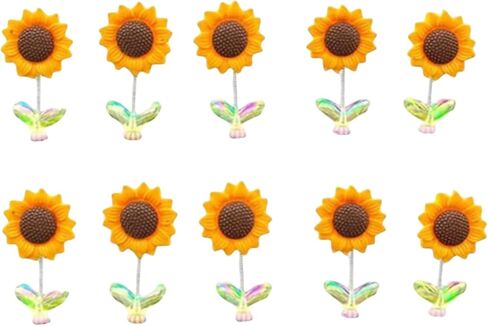 10Pcs Cozy Hoome Cozy Home Sunflower,Sunnyvibe Ornaments for Car,Car Accessories,Creative Rocking Ornament,Sunflower Dashboard Decorations for Mother's Day Home Decor Accents in Kuwait