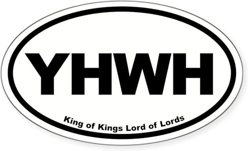 ملصق بيضاوي من CafePress YHWH ملصق ممتص الصدمات للسيارة in Saudi Arabia