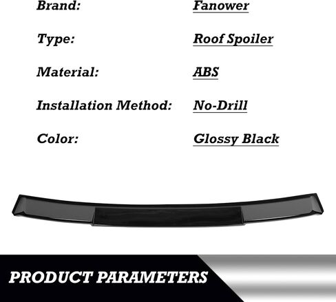 Roof Spoiler Compatible with 2016 2017 2018 2019 2020 for Lexus IS300 Sedan Base/F Sport 2014 2015 2016 2017 2018 2019 2020 for Lexus IS350 Sedan Base/F Sport Gloss Black Rear Roof Spoiler in Kuwait