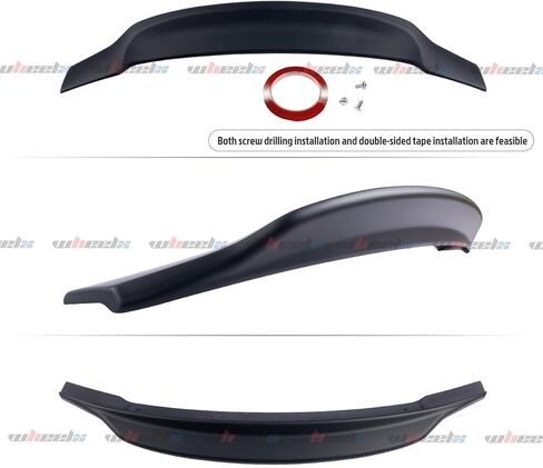 جناح خلفي للصندوق متوافق مع 2015-2021 Subaru WRX/WRX STI، R Style Duckbill يناسب سيارات سيدان ذات 4 أبواب 15-21، وشفة جناح عالية (أسود غير لامع) in Saudi Arabia