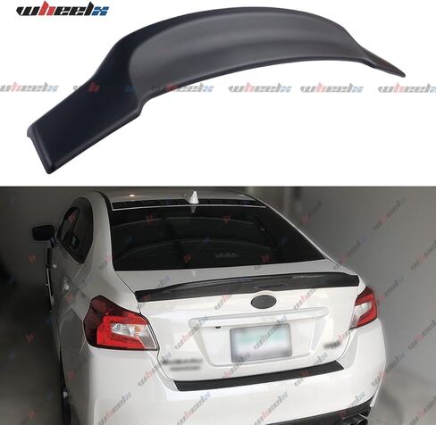 جناح خلفي للصندوق متوافق مع 2015-2021 Subaru WRX/WRX STI، R Style Duckbill يناسب سيارات سيدان ذات 4 أبواب 15-21، وشفة جناح عالية (أسود غير لامع) in Saudi Arabia