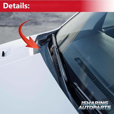 Front Grill Windshield Wiper Cowl Panel Compatible with 2014-2021 Toyota Tundra Black Replace# 55708-0C060, 557080C060, 55708-0C061, 557080C061 in Kuwait