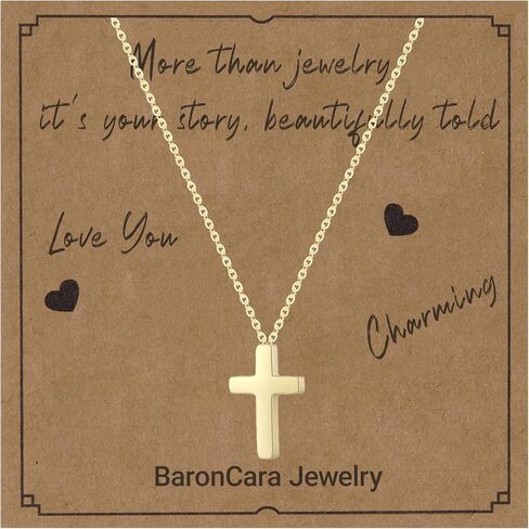 2 pcs Cross Necklace for Women, Gold/Sterling Silver Plated Dainty Cross Pendant Necklace, Adjustable Chain, Trendy Gold Jewelry Gift for Women and Men in Saudi Arabia