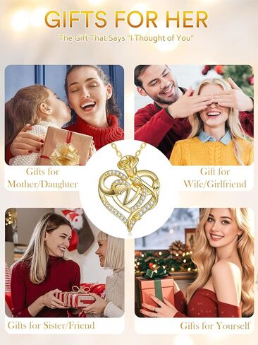 14k Gold Heart Initial Necklaces for Women, Dainty Letter Pendant Chain Necklace, Letter A to Z Initial Jewelry, Anniversary Birthday Gifts for Her Wife Mom Daughter in Saudi Arabia