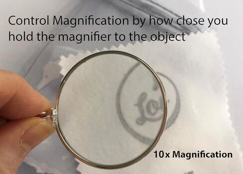 Magnifying Glass Necklace, Sterling Silver with Aquamarine or Amethyst Crystal, La Loupe Handmade by Wendra in Kuwait