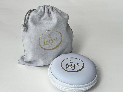 Magnifying Glass Necklace, Sterling Silver with Aquamarine or Amethyst Crystal, La Loupe Handmade by Wendra in Kuwait