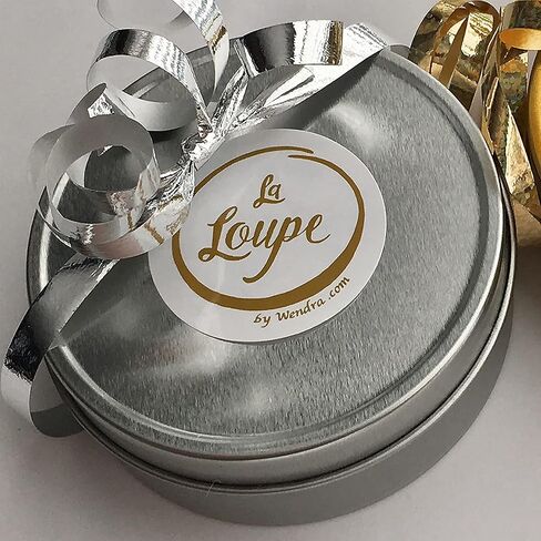 Magnifying Glass Necklace, Sterling Silver with Aquamarine or Amethyst Crystal, La Loupe Handmade by Wendra in Kuwait