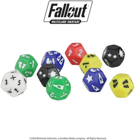 Modiphius Entertainment Fallout: Wasteland Warfare - Dice Set in Kuwait