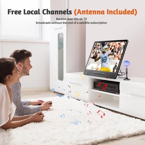 NORTHING 18" Portable TV with Remote, 1080P Small Portable TV with 7000mAh Rechargeable Battery,Battery Operated TV for Camping RV Patio Kitchen Living Room Bedroom Power Outage in Saudi Arabia