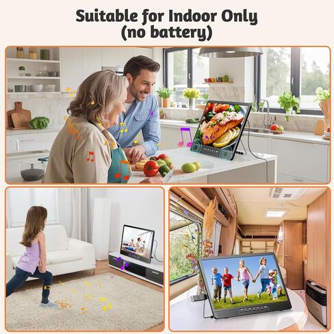 NORTHING 18" Portable TV with Remote, 1080P Small Portable TV with 7000mAh Rechargeable Battery,Battery Operated TV for Camping RV Patio Kitchen Living Room Bedroom Power Outage in Saudi Arabia
