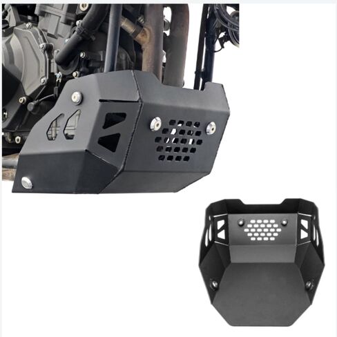 ألواح انزلاقية أمامية للدراجة النارية CFMOTO 450MT 2024 2025 غطاء حماية للمحرك السفلي من سبلاش شيلد غطاء حماية لبطن البطن (أسود) in Kuwait